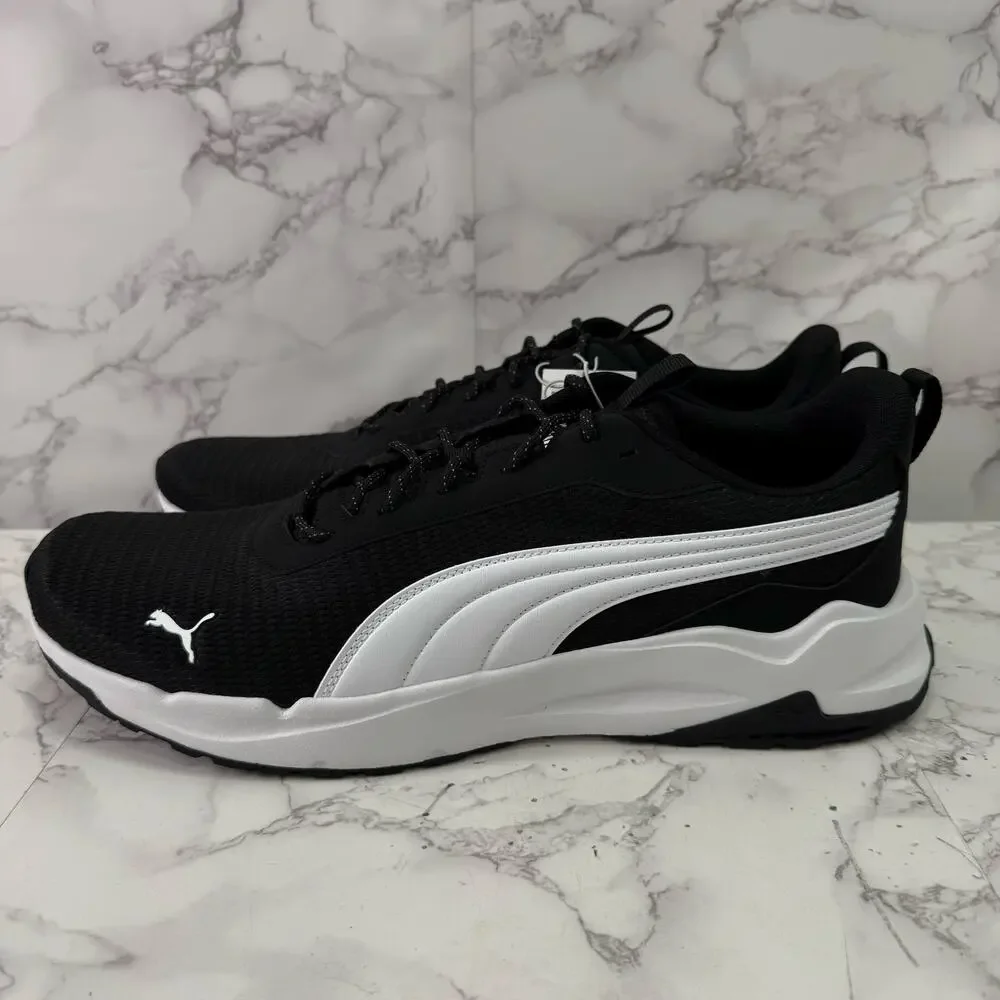 Puma Men's Black and White Running Sneakers